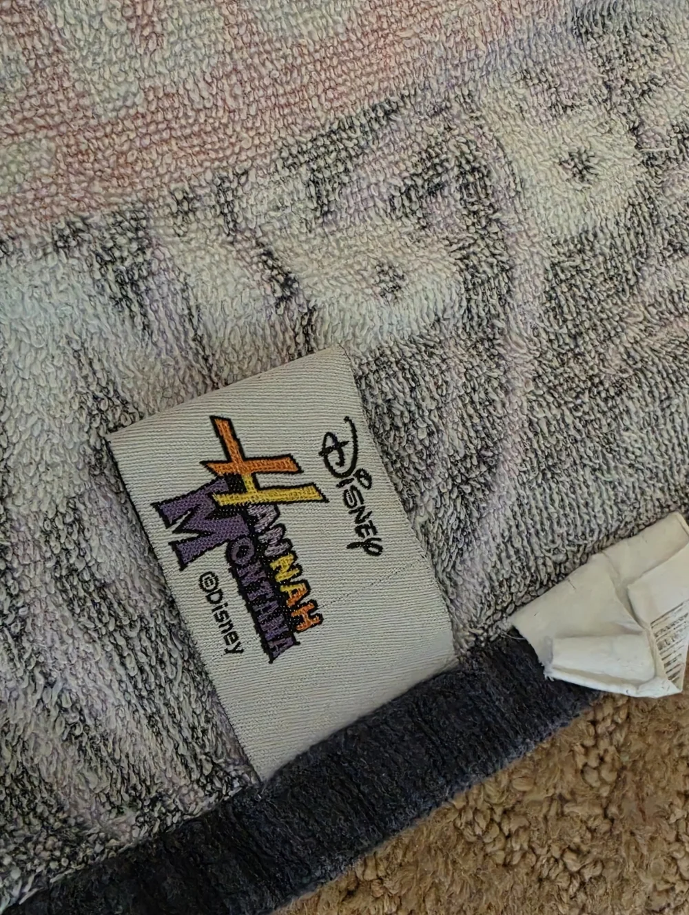 Lot of 2 Y2K Hannah Montana Towels Disney Channel Miley Cyrus